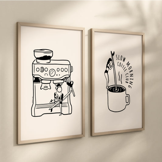 Art print - Slow morning coffee club