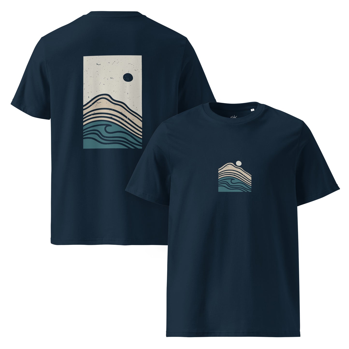 Unisex organic cotton t-shirt - Ocean state - Blue