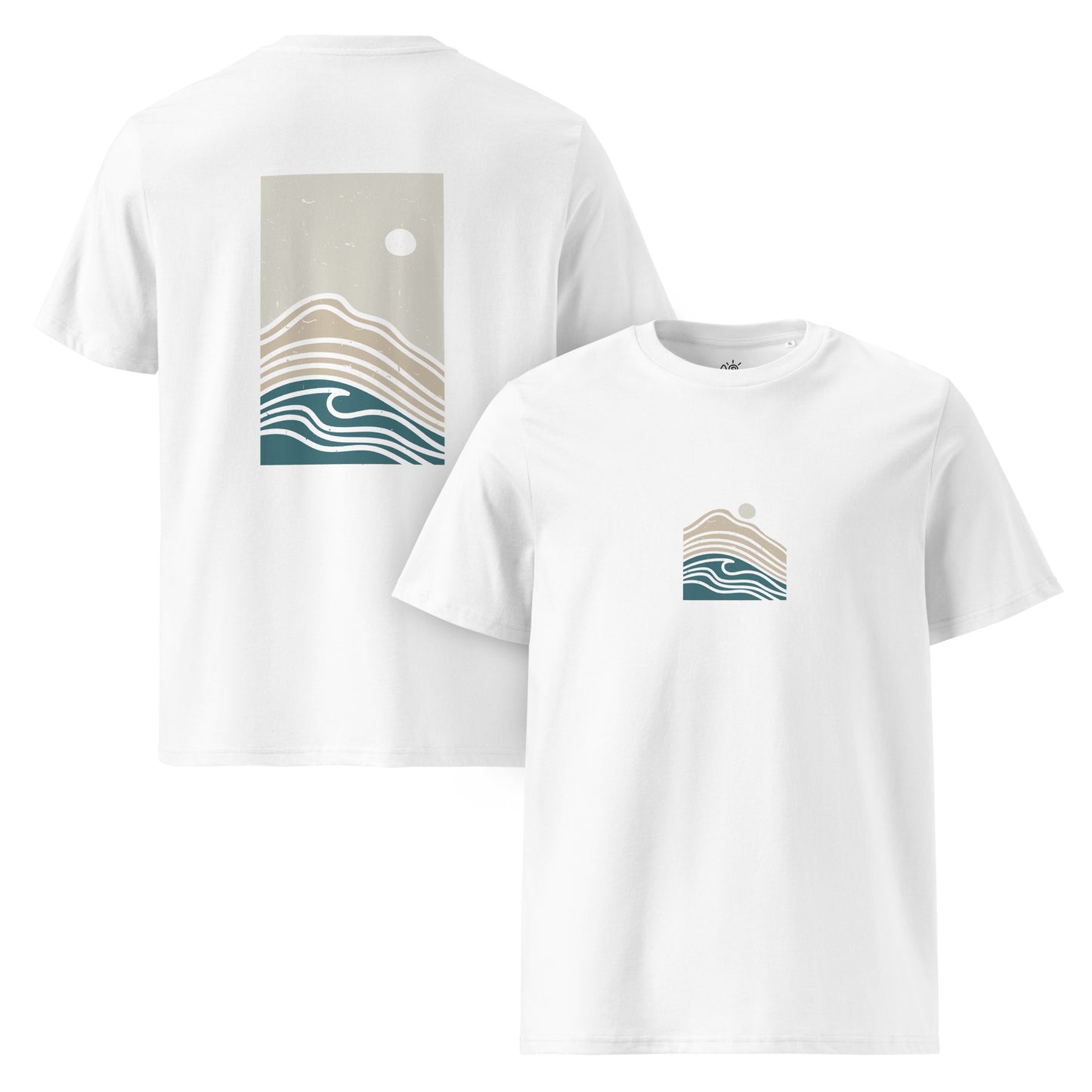 Unisex organic cotton t-shirt - Ocean state - Blue