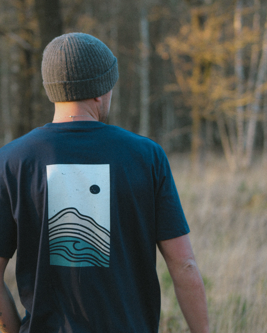 Unisex organic cotton t-shirt - Ocean state - Blue