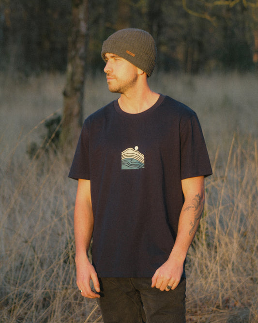 Unisex organic cotton t-shirt - Ocean state - Blue