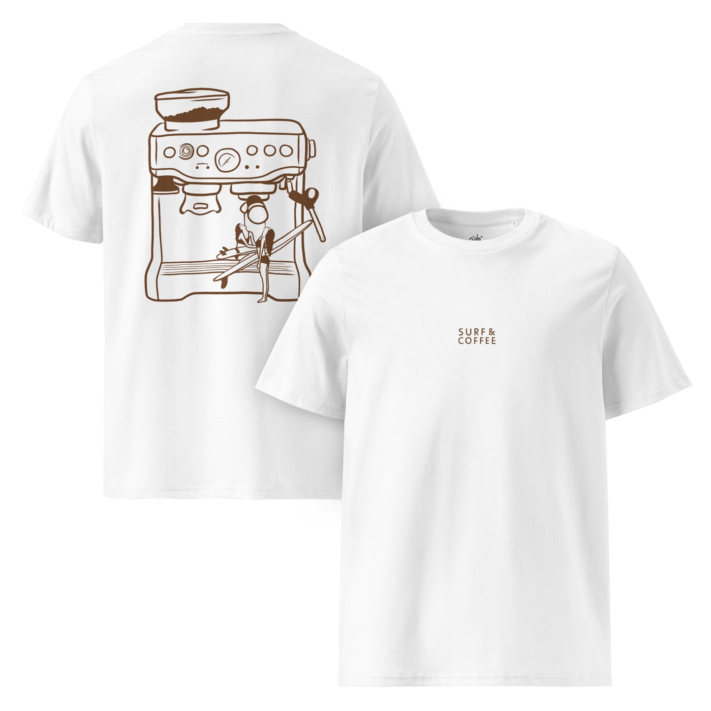 Unisex organic cotton T-shirt - Surfers' coffee to go
