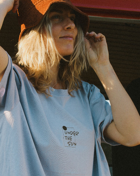 Unisex organic cotton t-shirt - Under the sun - Brown