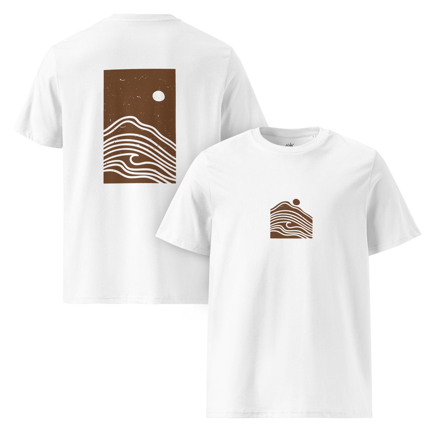 Unisex organic cotton t-shirt - Ocean state - Brown