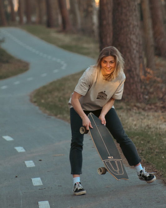 Unisex organic cotton t-shirt - Ocean state - Brown