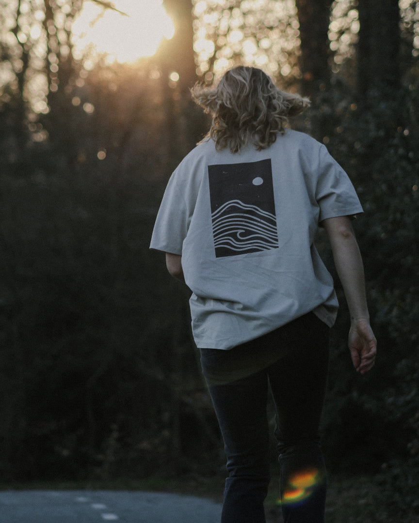 Unisex organic cotton t-shirt - Ocean state - Brown