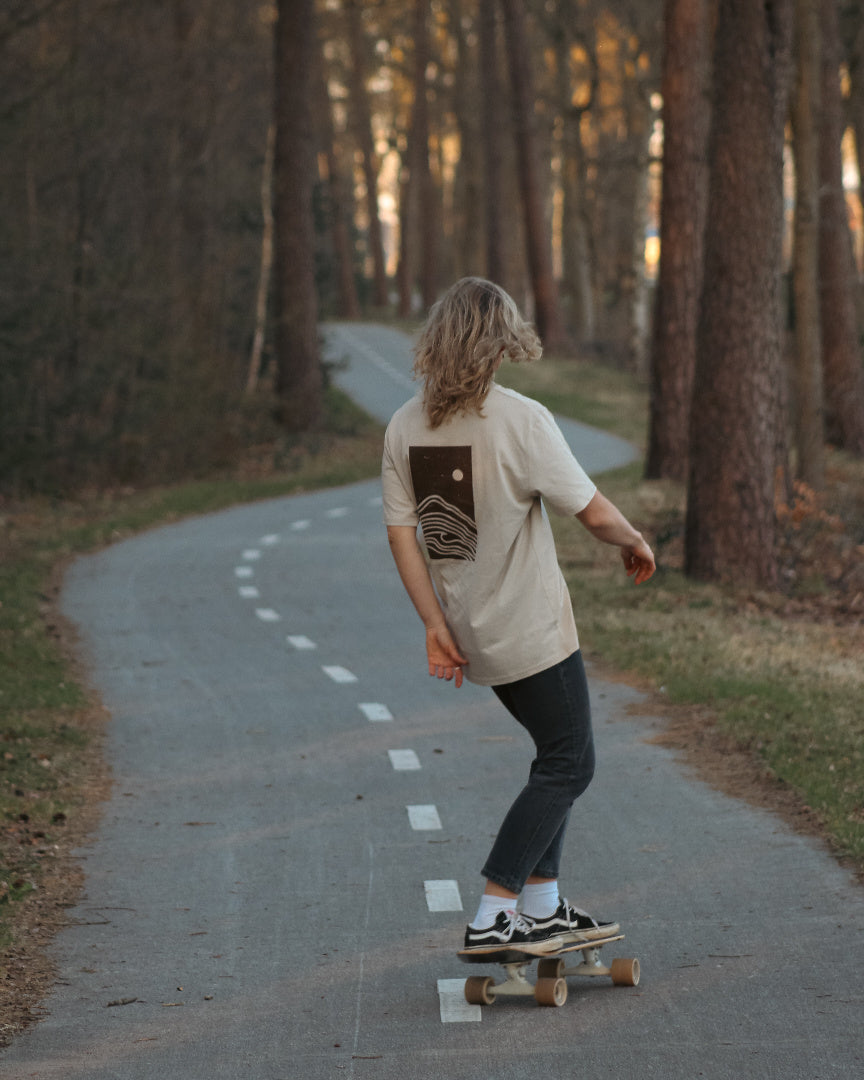 Unisex organic cotton t-shirt - Ocean state - Brown