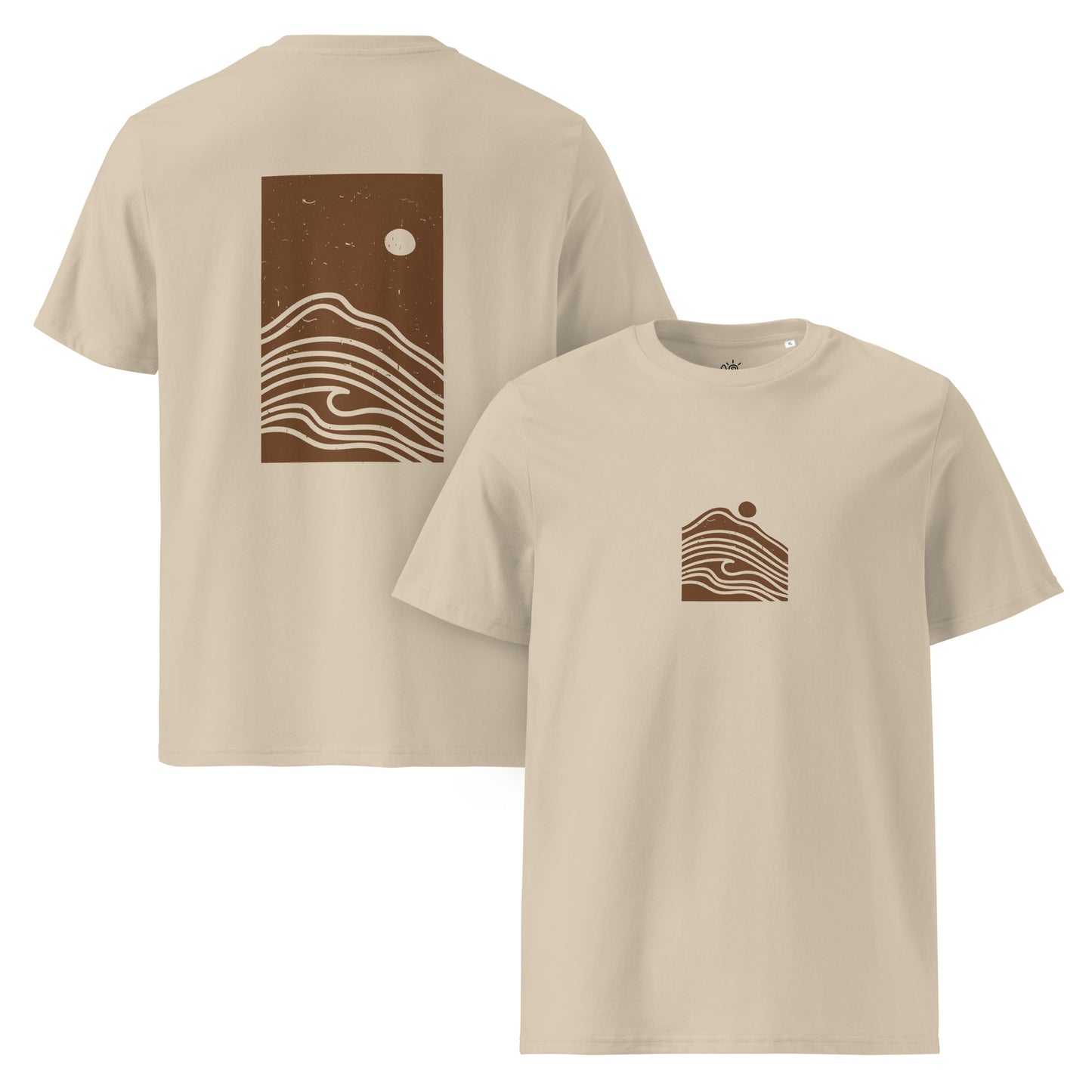 Unisex organic cotton t-shirt - Ocean state - Brown