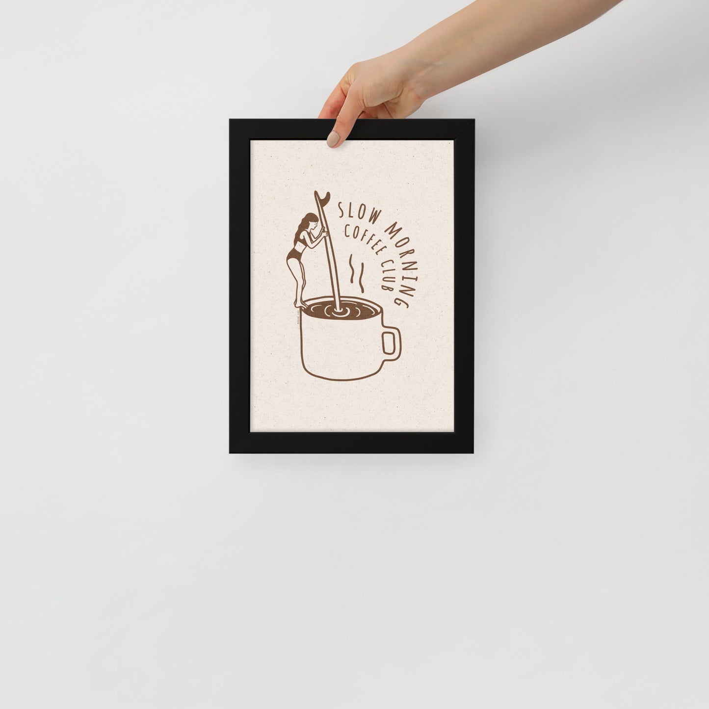 Framed art print - Slow morning coffee club