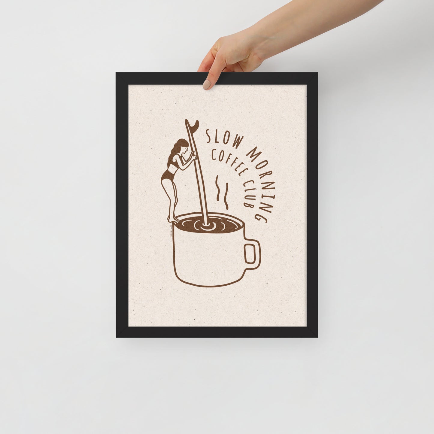 Framed art print - Slow morning coffee club