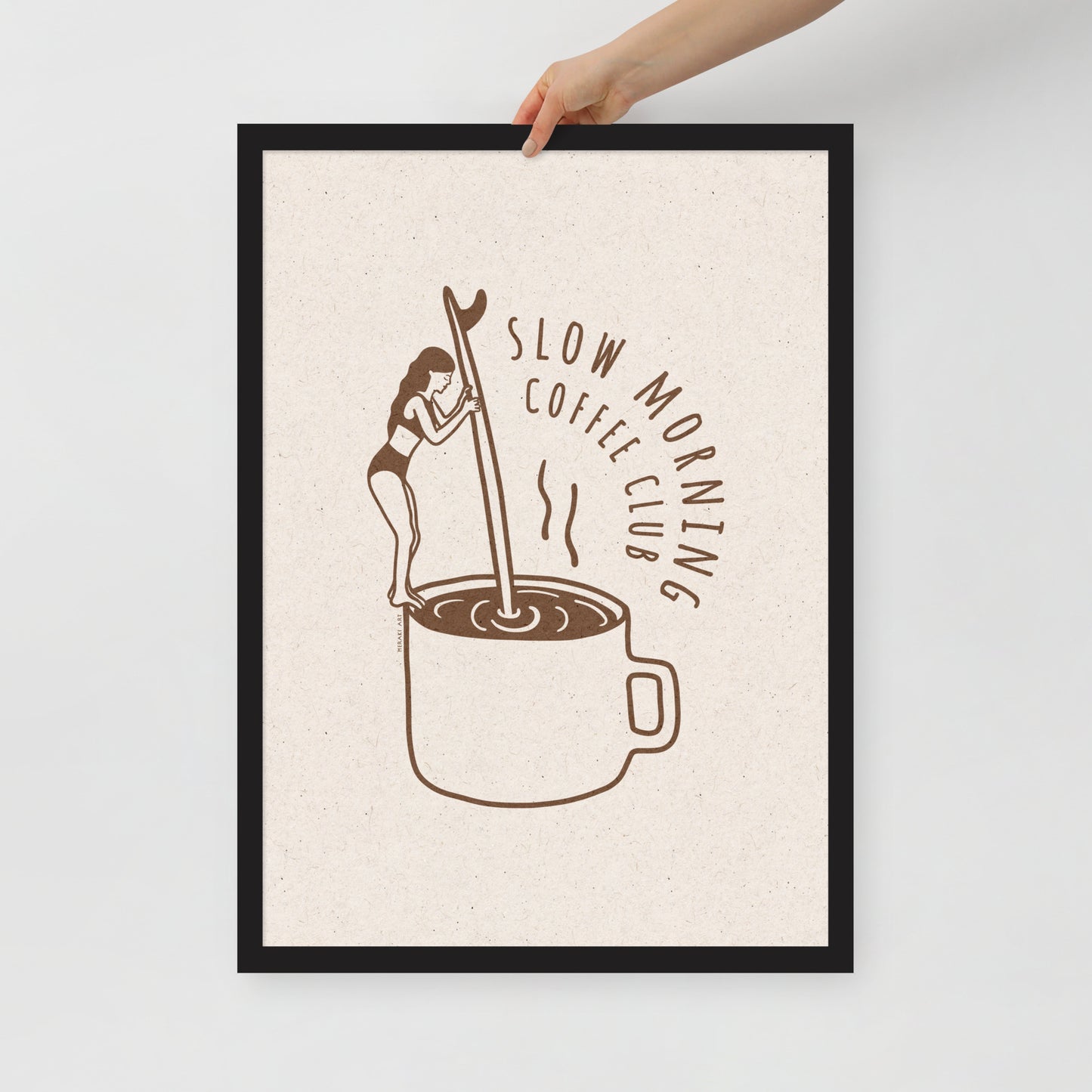 Framed art print - Slow morning coffee club