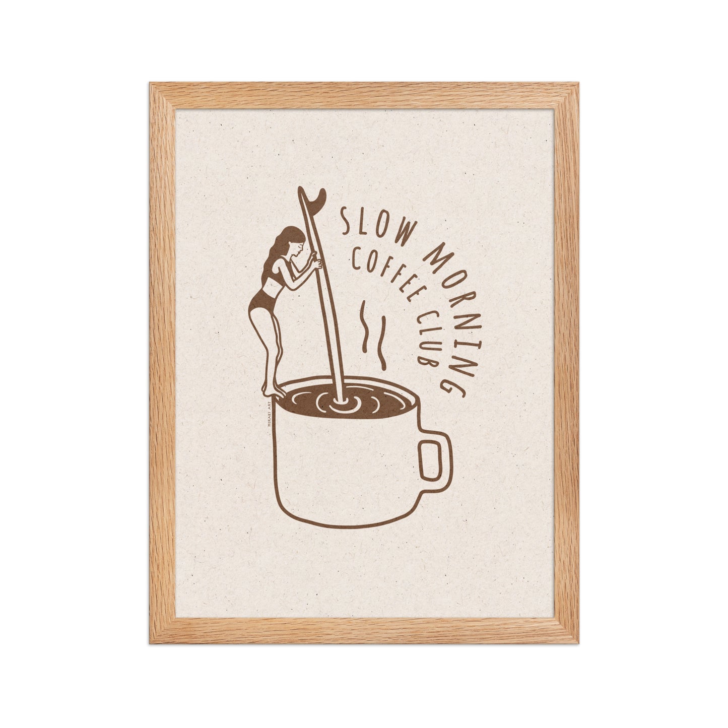 Framed art print - Slow morning coffee club