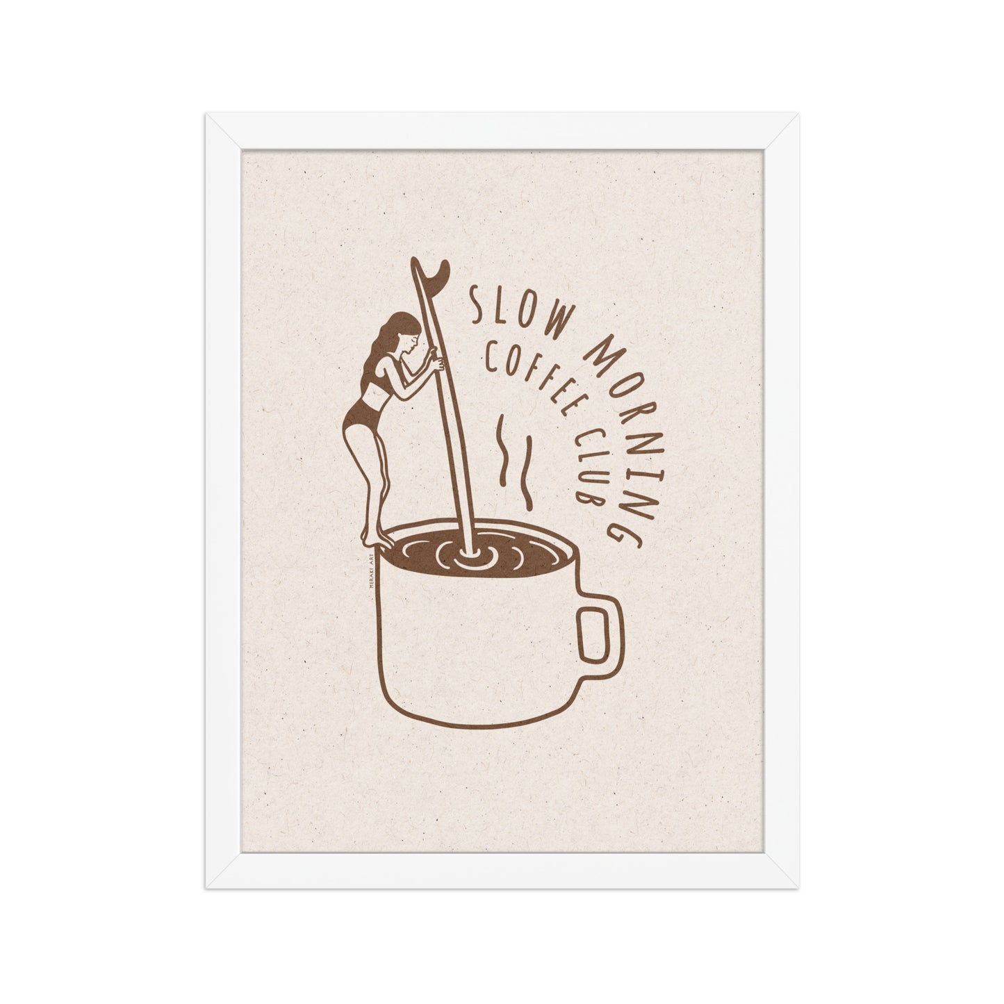 Framed art print - Slow morning coffee club