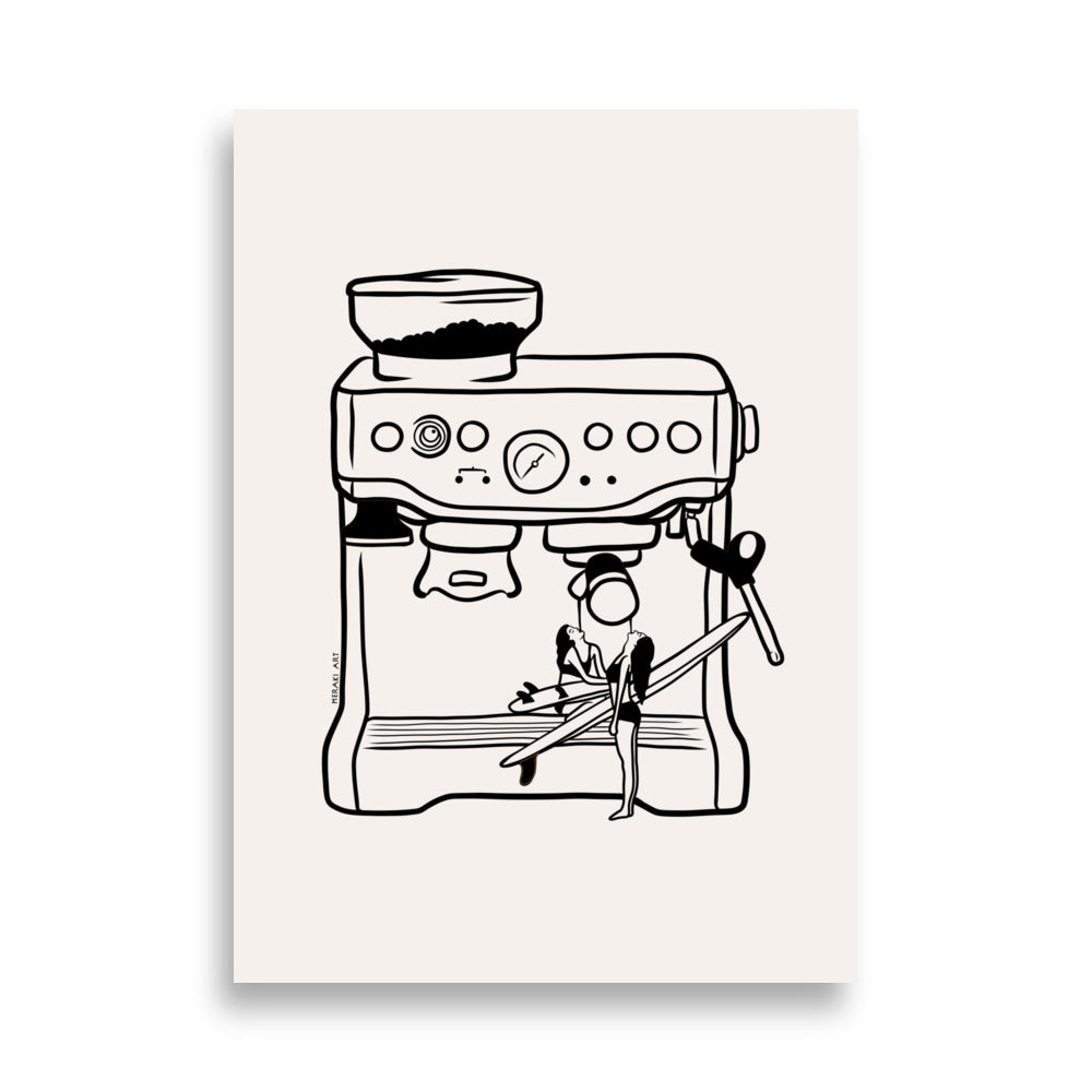 Art print - Surfers' coffee to go