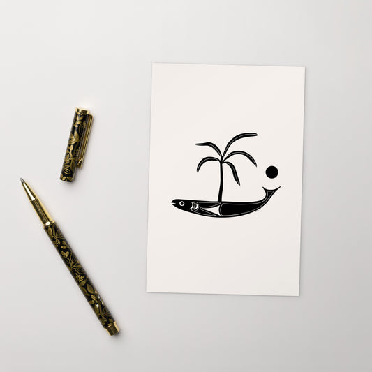 Postcard - Palm fish