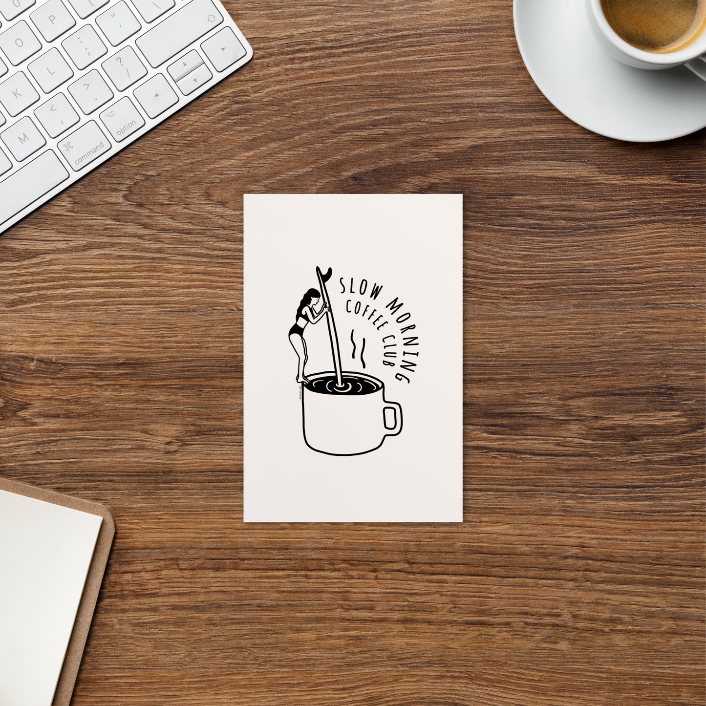 Postcard - Slow morning coffee club