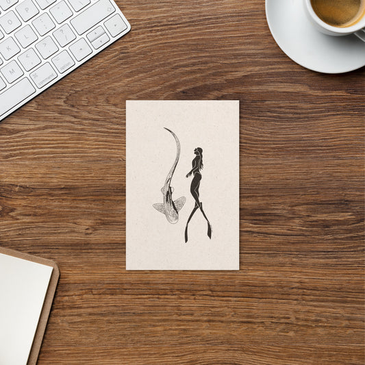 Postcard - Leopard shark dive