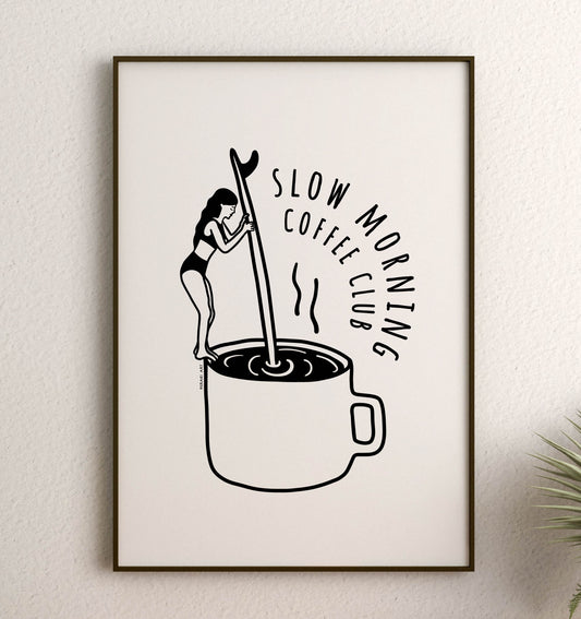 Art print - Slow morning coffee club
