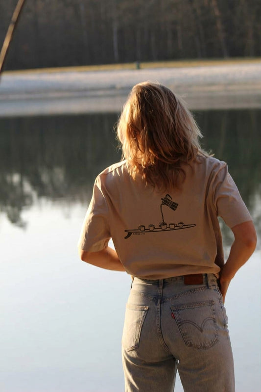 Unisex organic cotton T-shirt - Coffee log