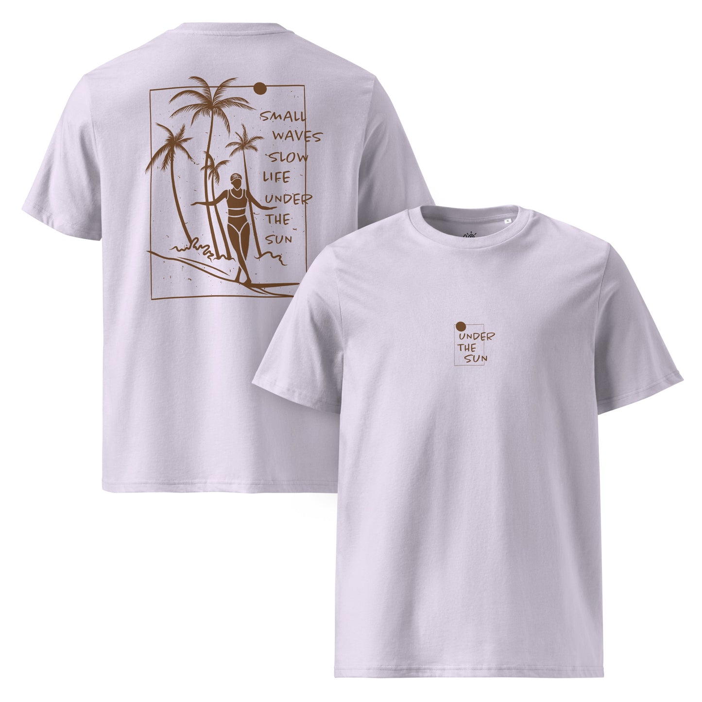 Unisex organic cotton t-shirt - Under the sun - Brown