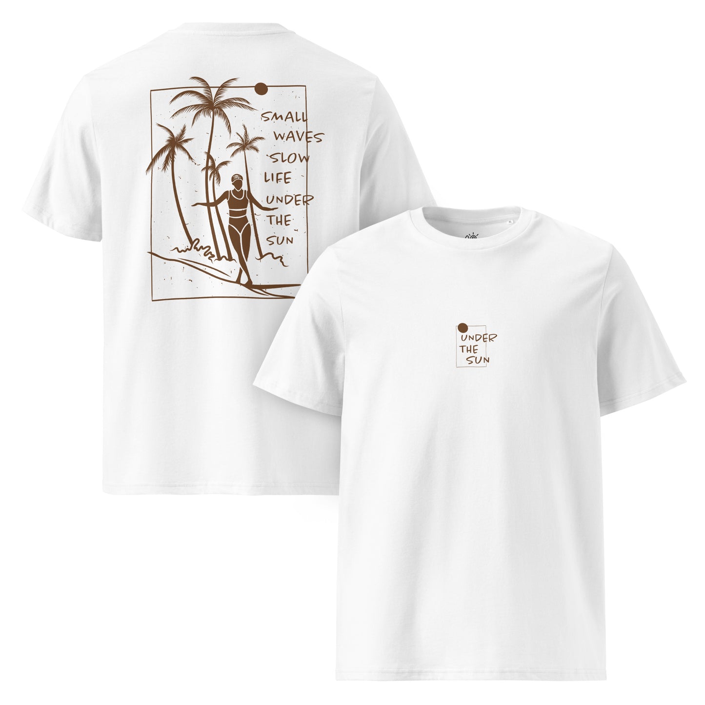 Unisex organic cotton t-shirt - Under the sun - Brown