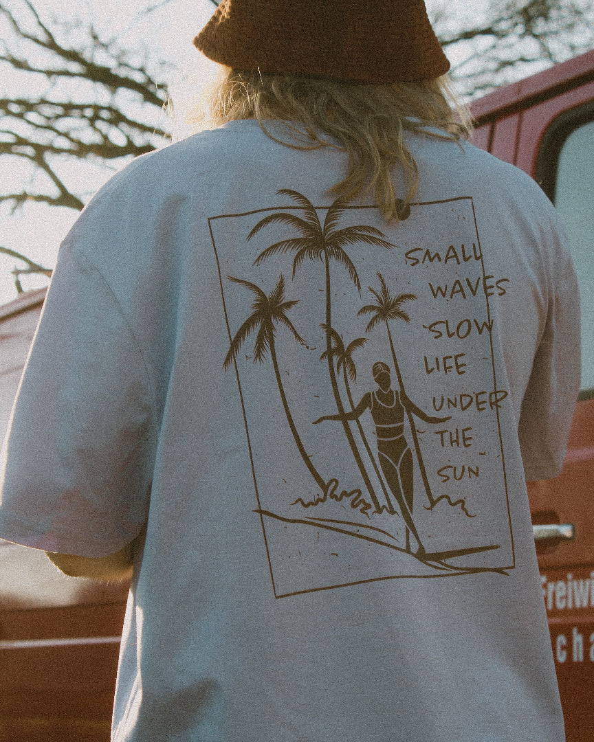 Unisex organic cotton t-shirt - Under the sun - Brown