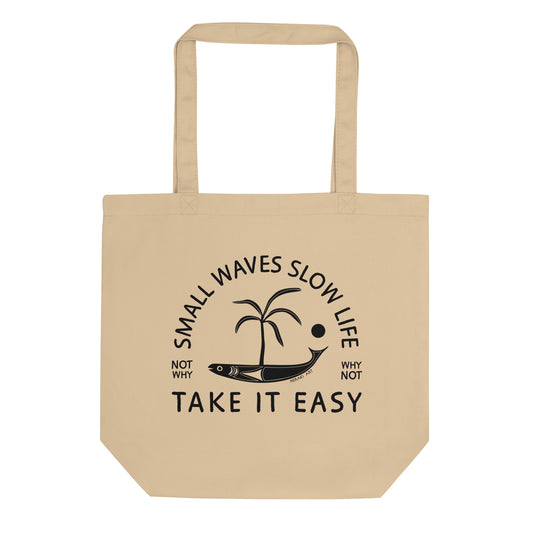 Eco Tote Bag - Small waves slow life