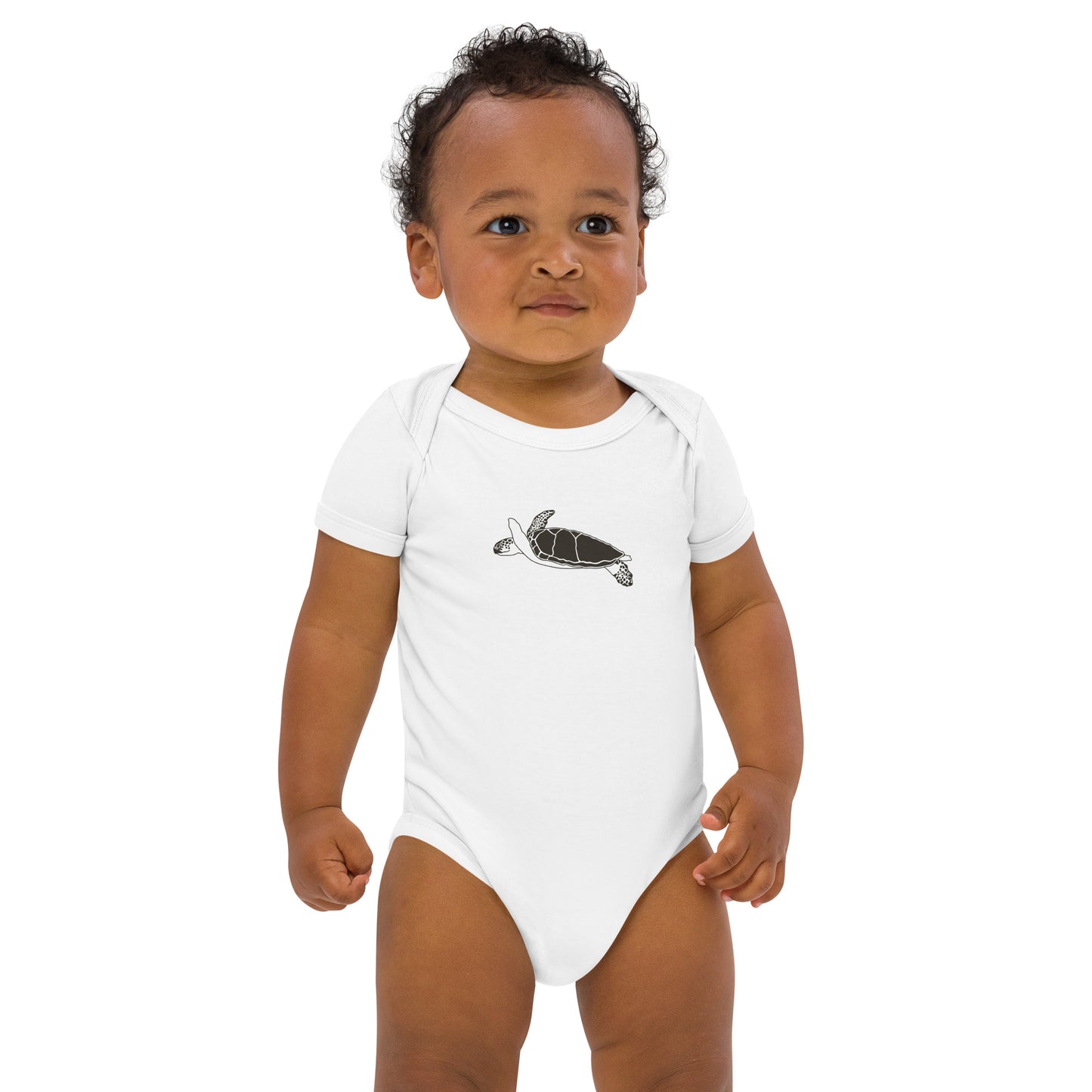 Organic cotton baby one-piece - Turtle