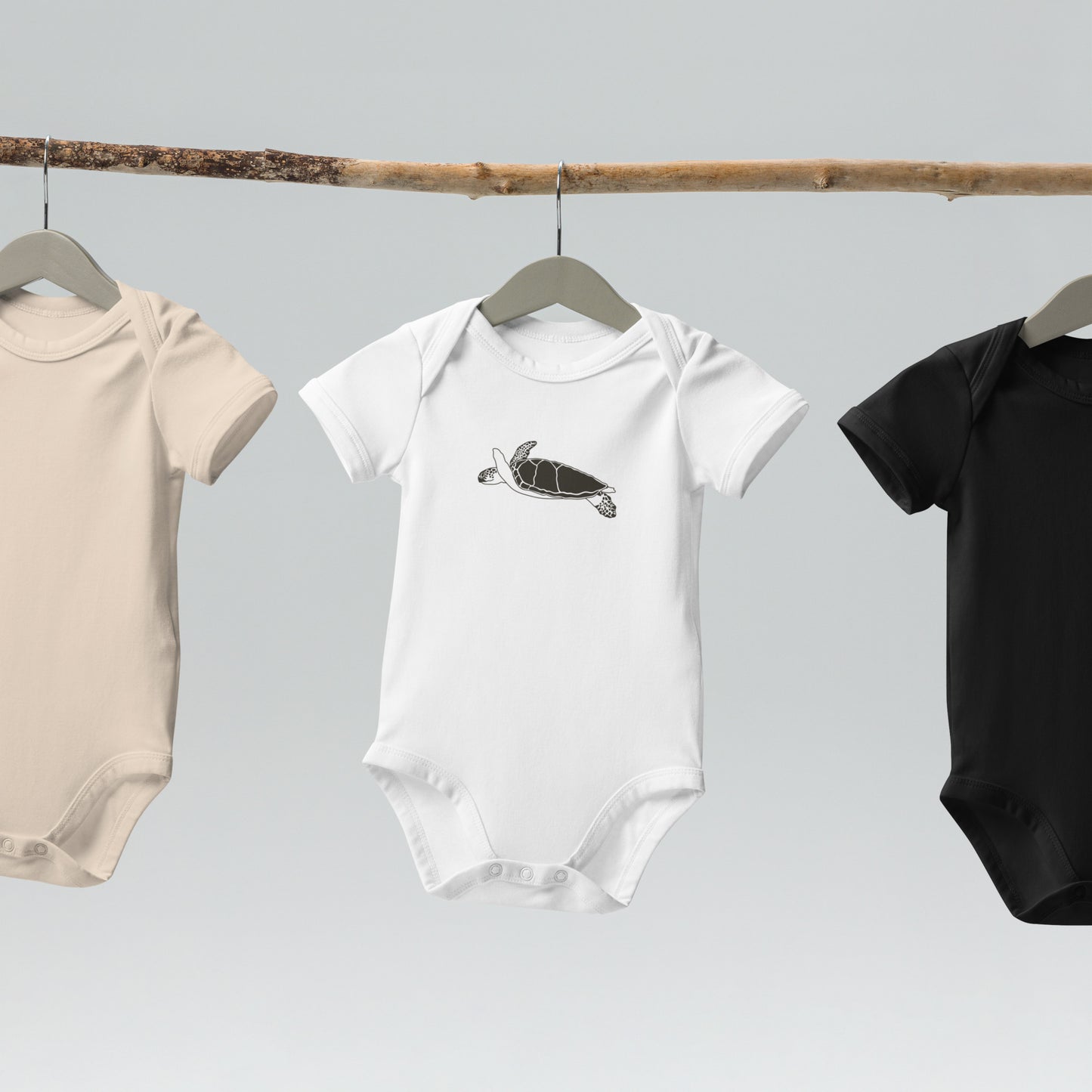 Organic cotton baby one-piece - Turtle