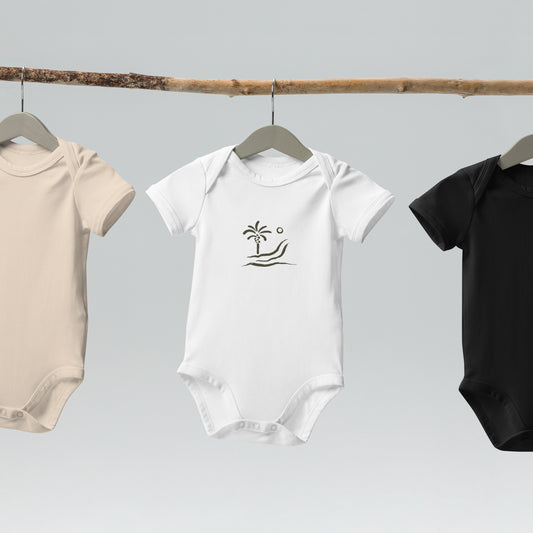 Organic cotton baby one-piece - Oasis