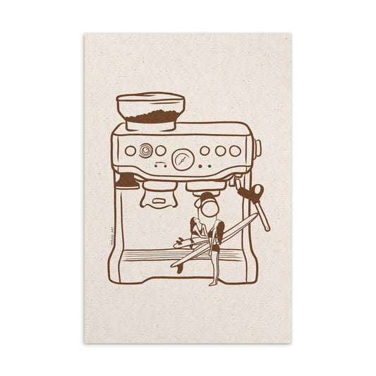 Postcard - Surfers' coffee to go