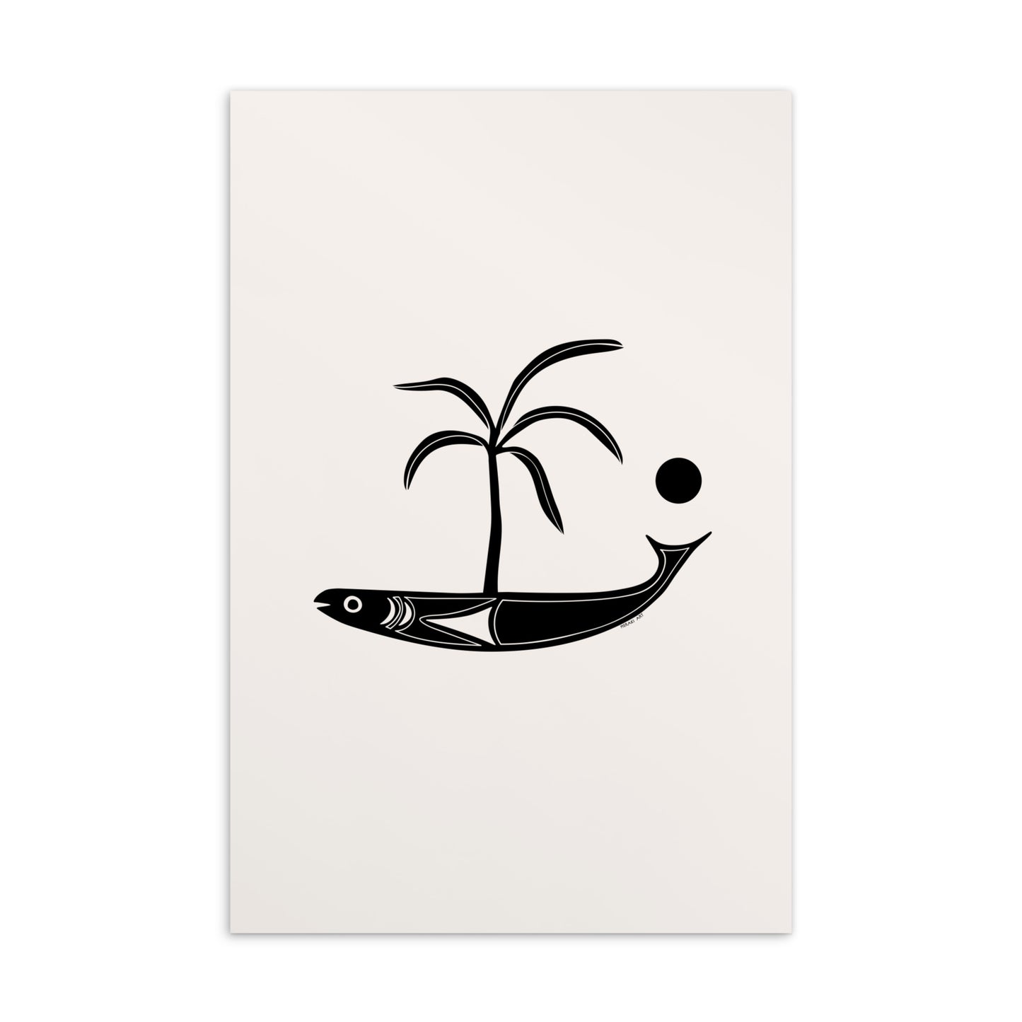 Postcard - Palm fish
