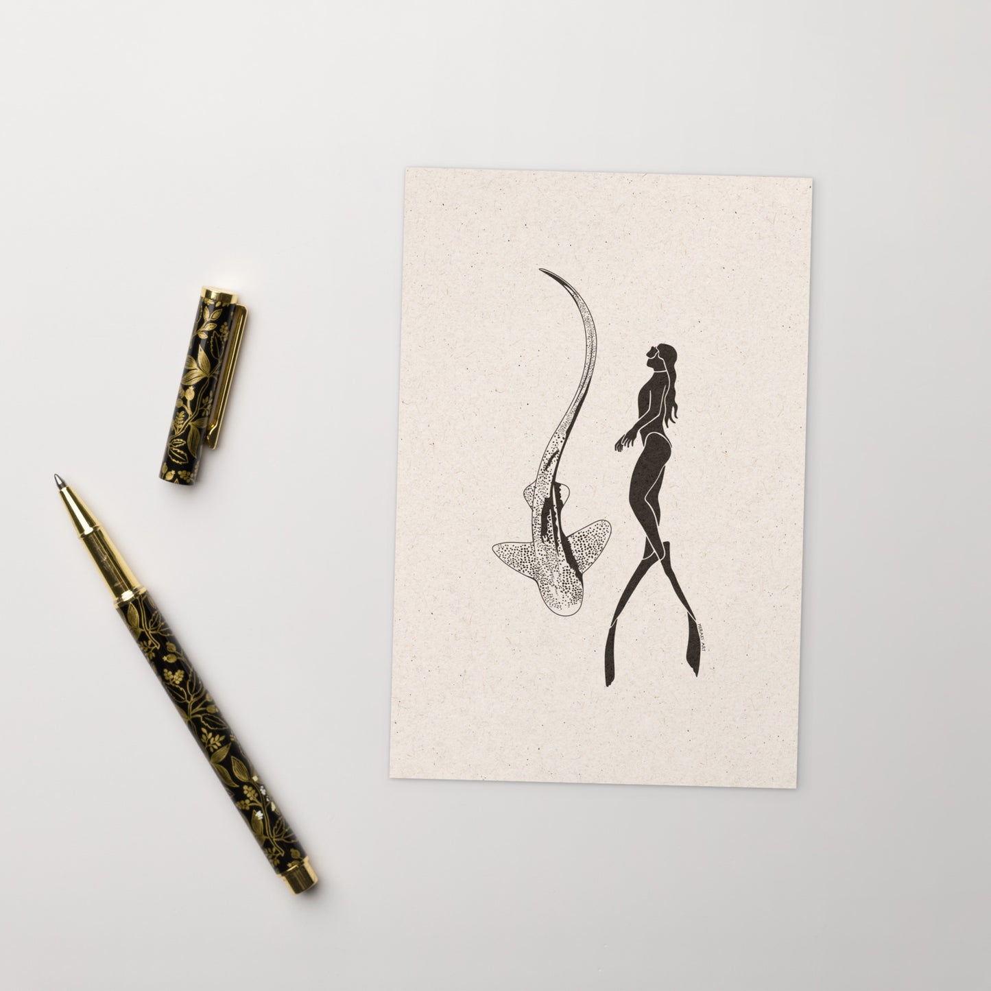 Postcard - Leopard shark dive
